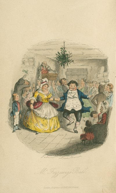 Fezziwigs Ball - Eine Weihnachtsgeschichte, 1843 von John Leech
